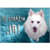 Pozorpes.sk, výstražná tabuľka (Nemecký špic)