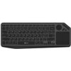 C-TECH Klávesnice WLTK-02, Bezdrátová, Touchpad, černá 1561604