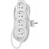 EMOS SK s.r.o. Predlžovací kábel 5 m / 4 zásuvky / biely / PVC / 1 mm2 - P0415