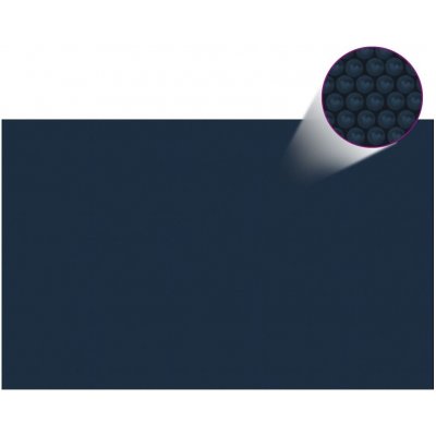 vidaXL Solárna plachta 8 x 5 m čierna/modrá