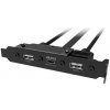 AKASA - USB 3.1 gén 1 typ C a 2x Typ A 2.0 záslepka AK-CBUB53-40BK
