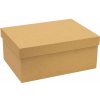 Darčeková krabica s vekom 350x250x150/40 mm, hnedá - kraft