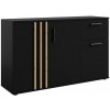 Komoda TOLIS 3D1S, čierna