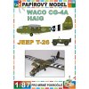 Papierový model - Waco CG-4A HAIG a JEEP T-26
