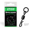 ZFISH Obratlík s krúžkom Quick Change Black Matt veľ. 8, 10ks