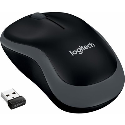 Myš Logitech Wireless Mouse M185 sivá, bezdrôtová, optická, symetrická, pripojenie cez US (910-002238)