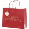 TAŠKA NA DARČEKY VESELÉ VIANOCE ČERVENÁ