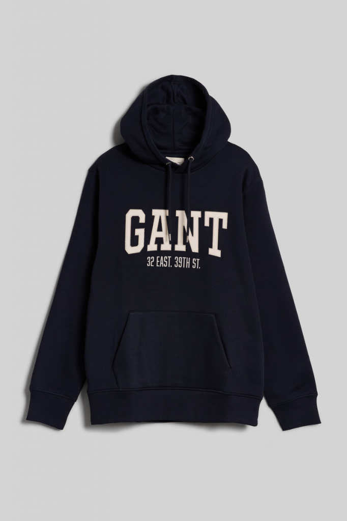 Gant ARCH HOODIE modrá