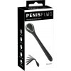 Penis Plug Dilatátor – vibračný, nabíjateľný (1,1 cm) – čierny