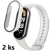 2ks Ochranný kryt pre Xiaomi Smart Band 8 - Biely MBSCZ-3DKRYTBI28