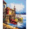 Maľovanie podľa čísel Malý prístav v Benátkach, 80x100 cm, bez rámu a bez vypnutia plátna (6044272)