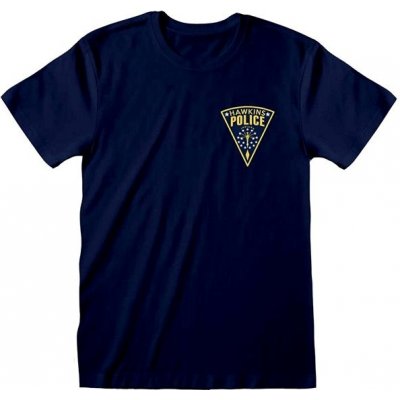 Stranger Things tričko Hawkins Police Badge navy
