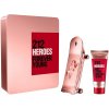 Carolina Herrera 212 Heroes for Her Darčeková sada, Parfumovaná voda 80ml + Telové mlieko 100ml