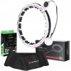Sada masážní hula hoop HMS HHM16 bílá se závažím, magnety a počítadlem a zeštíhlujícího pásu BR163 PLUS SIZE