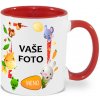 HRNČEK S FOTKOU FAREBNÝ RÁMIK ZVIERATKÁ 350 ML FOTOPOŠTA Farba: ČERVENÝ