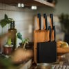 FISKARS Functional Form 6 el. čierne - kuchynské nože z nehrdzavejúcej ocele v bloku