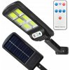 Verk VK 12276 Pouličné osvetlenie solárne 96 LED COB, IP67, 90 W, 15000 mAh čierne