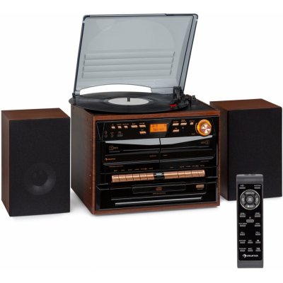Auna 388-DAB+, stereo systém, 20W max., vinylové platne, CD, kazeta, BT, FM/DAB+, USB (MG-388DAB+)