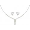 Dabog / Strieborný 925 set náhrdelnika a náušníc Heart Spark elegancia so zirkónmi / ST-Z-NH-021