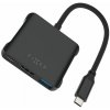 FIXED HUB Quadri, 5-portový hliníkový USB-C, 140W, PD 3.1, vesmírne čierna FIXHU-QR-BK