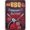 Ceduľa BBQ Best Meat 30cm x 20cm Plechová tabuľa