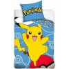 Carbotex · Bavlnené posteľné obliečky Pokémon Pikachu a Pokéball - 100% bavlna Renforcé - 70 x 90 cm + 140 x 200 cm