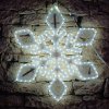 DECOLED LED svetelná snehová vločka IX, závesná 3D tlač, priemer 72 cm, ľadovo biela