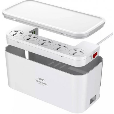 Púzdro LDNIO SN5309 Management Power Strip Box, 5x AC, 3x USB, 2500W white