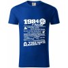 1984 v kocke - Tričko z organickej bavlny - XL ( Kráľovská modrá )