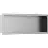CERANO - Zápustná polička/nika s okrajom do obkladu - nerezová - 60x20x10 cm