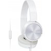 SONY slúchadlá MDR-ZX310AP, handsfree, biele