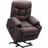 Tempo Kondela Masážne polohovacie kreslo hnedá, HUDSON, Hnedá