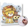 Maľovanie podľa čísel LEV – nízka náročnosť 50x50 cm - na ráme (Sada na maľovanie podľa čísel ARTMIE)