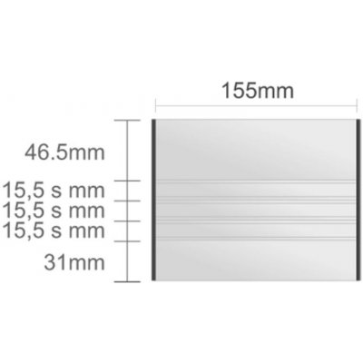 Triline Ac206/BL násten.tabuľa 155x124mm Alliance Classic/46,5+(3x15,5s)+31
