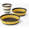Sada riadov Sea to Summit Frontier UL Collapsible Dinnerware Set 1P 3 Piece Farba: žltá/biela