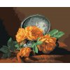 ZUTY Maľovanie podľa čísel - ZÁTIŠIE ŽLTÉ RUŽE V ZDOBENOM PÚZDRE (PIETER WAGEMANS) Rámovanie: vypnuté plátno na rám, Rozmer: 80x100 cm