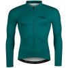 Force PURE petrolejový pánsky cyklodres - dlhý rukáv - petrolejový M
