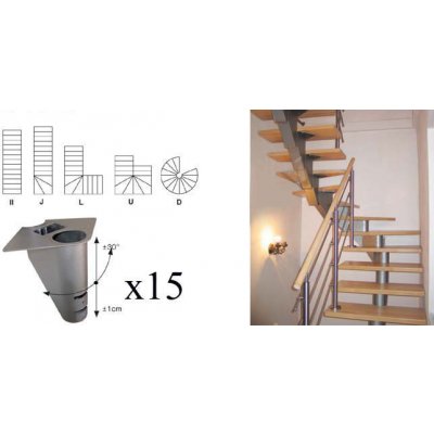 NICE Schodisko SEGMENT V 3020-2740mm, set 15x segment NICE