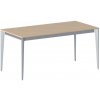 Rokovací kancelársky stôl PRIMO ACTION, 160x80 cm, sivostrieborná podnož, buk