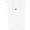 Bastion Collections Sklenený džbánik Black Heart 250 ml