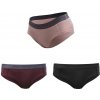 SENSOR MERINO AIR 3-PACK dámske nohavičky čierna/dusty pink/port red S Veľkosť: XL