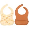 A Little Lovely Company Silikónové detské podbradníky 2 ks - Dúha