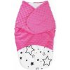 Baby Nellys Zavinovačka, spacáček s Minky, 0-6m - Hviezdy a hviezdičky, Minky ružová, 56-68 (0-6 m)