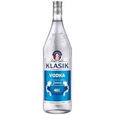 Klasik Vodka Jemná 40% 1 l (čistá fľaša)