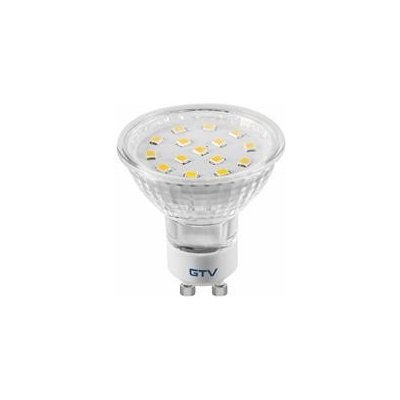 GTV žárovka LED, SMD 2835, teplá bílá, GU10, 4W, 230V,úhel svitu 120*, 320lm, 43mA