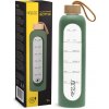 Sklenená fľaša na vodu 1 l zelená
