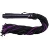 ROUGE Long Suede Flogger Leather Handle Black/Purple