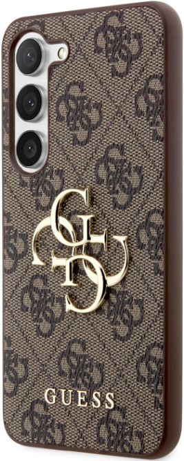 Púzdro Guess Samsung Galaxy S23 5G S911 PU 4G Metal Logo hnedé