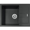 Granitový drez AMANDA 650 Nanoblack 500 x 650 mm čierna TLAM650500N6
