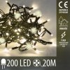 Vianočná led svetelná reťaz vonkajšia flash - 200led - 20m teplá biela+teplá biela